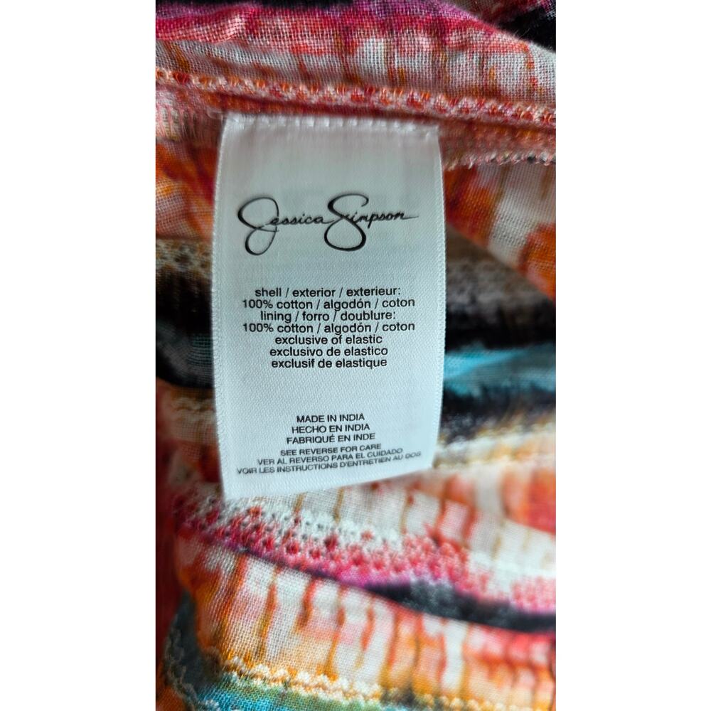 NwT Jessica Simpson 100% Cotton Tie Dye Blouse XL - Picture 9 of 10